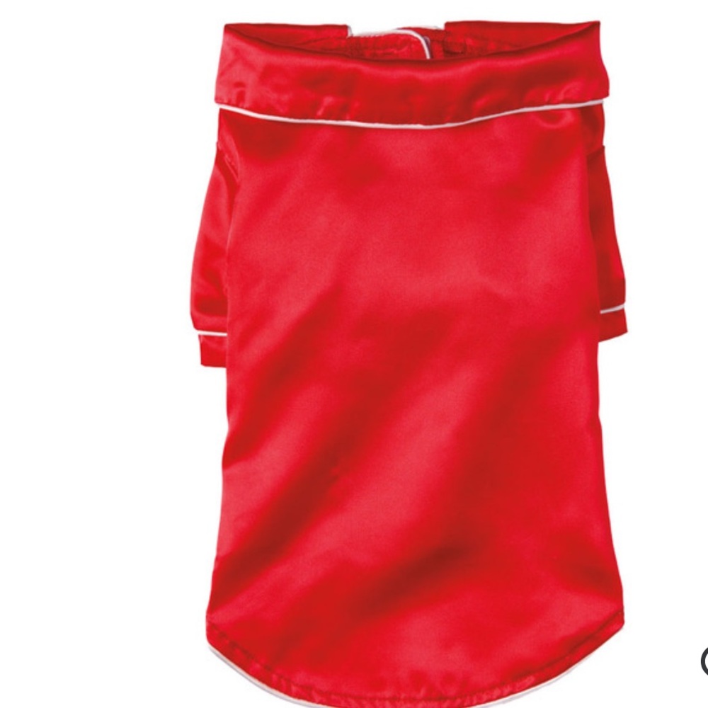 Large Dog Red Satin  Pajamas